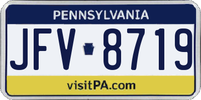 PA license plate JFV8719