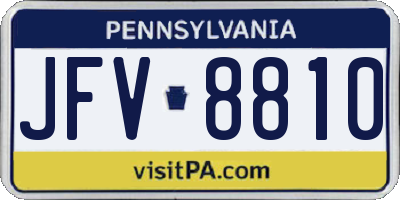 PA license plate JFV8810