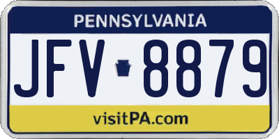 PA license plate JFV8879