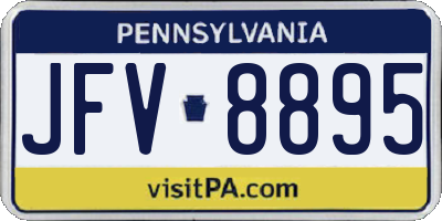 PA license plate JFV8895
