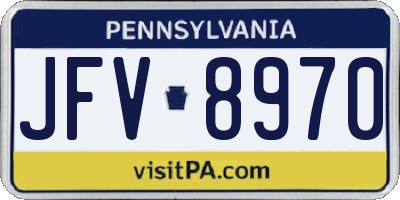 PA license plate JFV8970