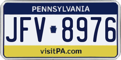 PA license plate JFV8976