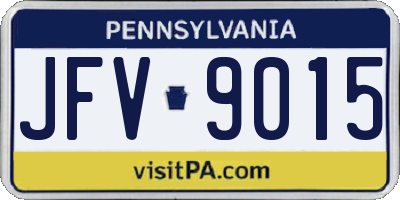 PA license plate JFV9015
