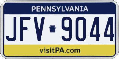 PA license plate JFV9044
