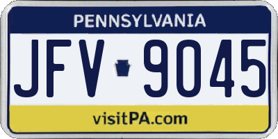PA license plate JFV9045