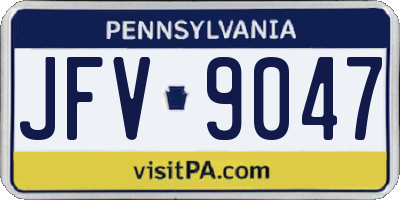 PA license plate JFV9047