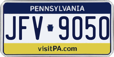 PA license plate JFV9050