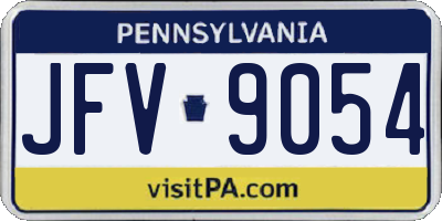 PA license plate JFV9054