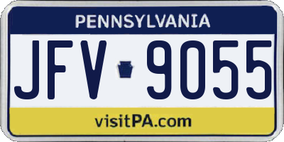 PA license plate JFV9055
