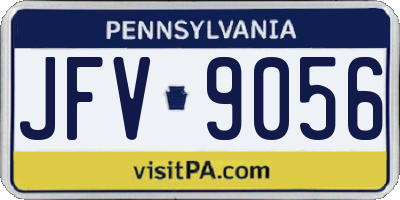 PA license plate JFV9056