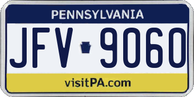 PA license plate JFV9060