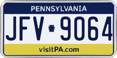 PA license plate JFV9064