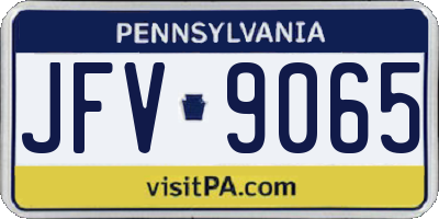 PA license plate JFV9065