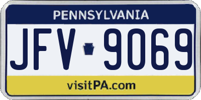 PA license plate JFV9069