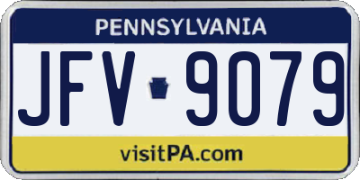 PA license plate JFV9079