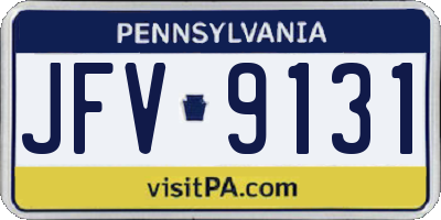 PA license plate JFV9131