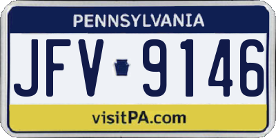 PA license plate JFV9146
