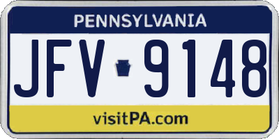 PA license plate JFV9148