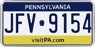 PA license plate JFV9154