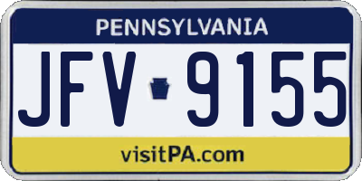 PA license plate JFV9155