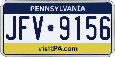 PA license plate JFV9156
