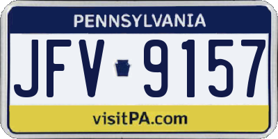 PA license plate JFV9157