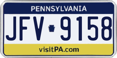 PA license plate JFV9158