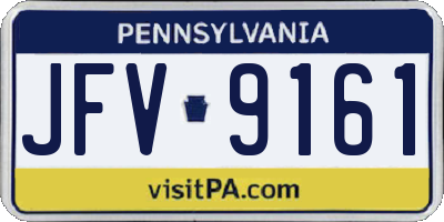 PA license plate JFV9161