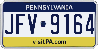 PA license plate JFV9164