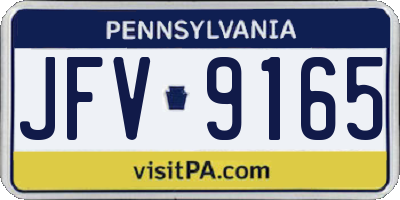 PA license plate JFV9165