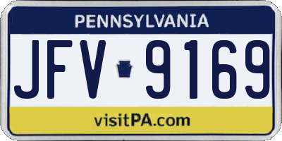 PA license plate JFV9169