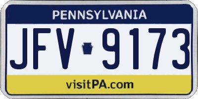 PA license plate JFV9173