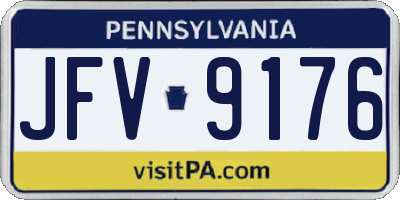 PA license plate JFV9176