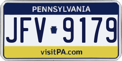 PA license plate JFV9179