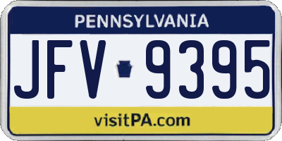 PA license plate JFV9395