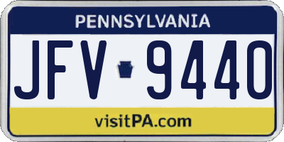 PA license plate JFV9440