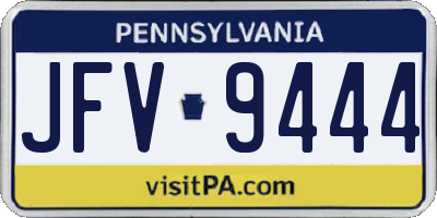 PA license plate JFV9444