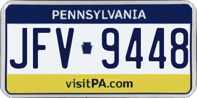 PA license plate JFV9448