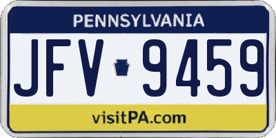 PA license plate JFV9459
