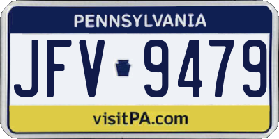 PA license plate JFV9479