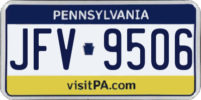 PA license plate JFV9506