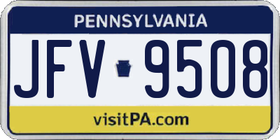 PA license plate JFV9508