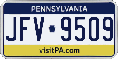 PA license plate JFV9509