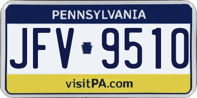 PA license plate JFV9510