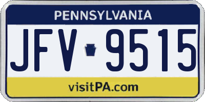 PA license plate JFV9515