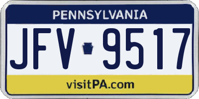 PA license plate JFV9517