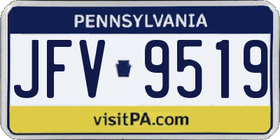 PA license plate JFV9519