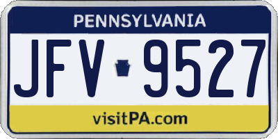 PA license plate JFV9527