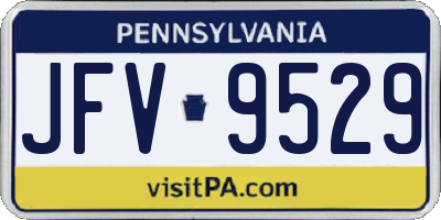 PA license plate JFV9529