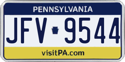 PA license plate JFV9544